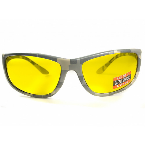 Очки Global Vision Hercules-6 Digital Camo (yellow) желтые в камуфлирующей оправе