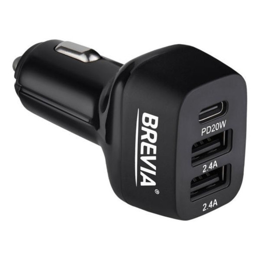 Автомобильное зарядное устройство Brevia ePower TriDrive 44W 1xUSB-C+2xUSB-A