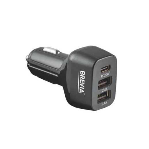 Автомобильное зарядное устройство Brevia ePower TriDrive 44W 1xUSB-C+2xUSB-A