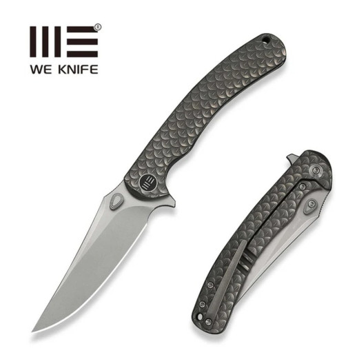 Нож складной туристический Weknife Dracarys, (9.1 см) Böhler M390/титан 6AL4V серый