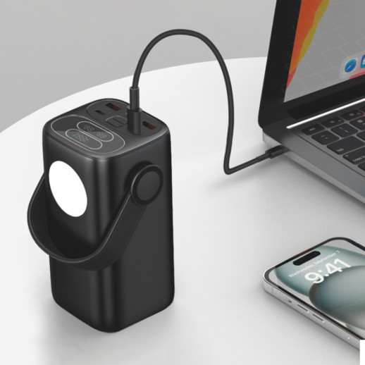 Повербанк 40000mAh TITANUM WC40 PD65W Black