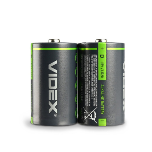 Батарейки щелочные Videx LR20/D 2pcs упак