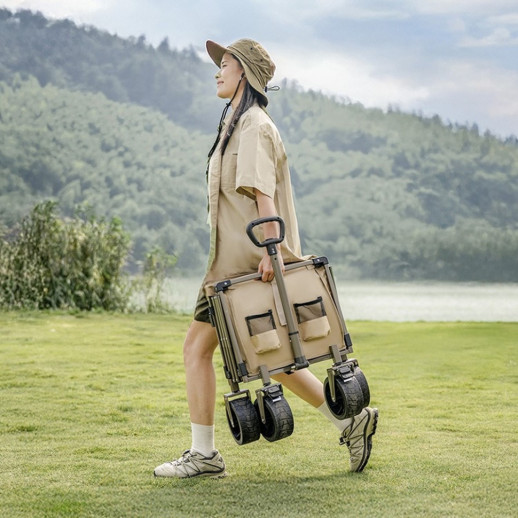 Тележка туристическая складная Naturehike Light CNK2350JJ012, 100+50 л, коричневый