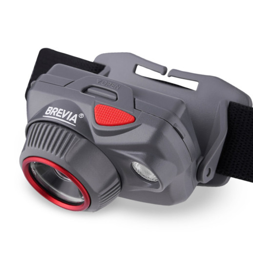 Фонарь налобный Brevia 580Lm, Focus Control, 3xAAA, IP64 (белый/красный)