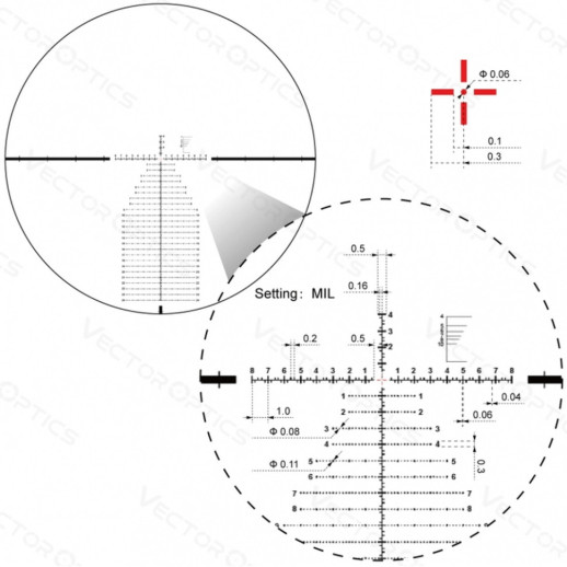 Прицел оптический Vector Optics Continental 3-18x50 (34mm) illum. FFP VEC-MBR