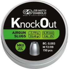 Пули пневматические JSB KnockOut Slugs 6,35 мм 2,170 гр, 150 шт/уп