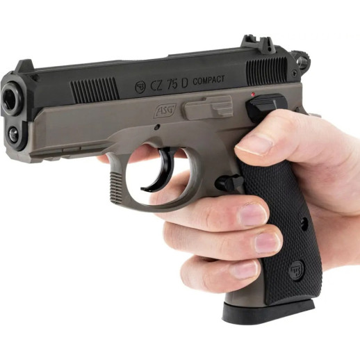 Пистолет страйкбольный ASG CZ 75D Compact FDE Spring кал. 6 мм
