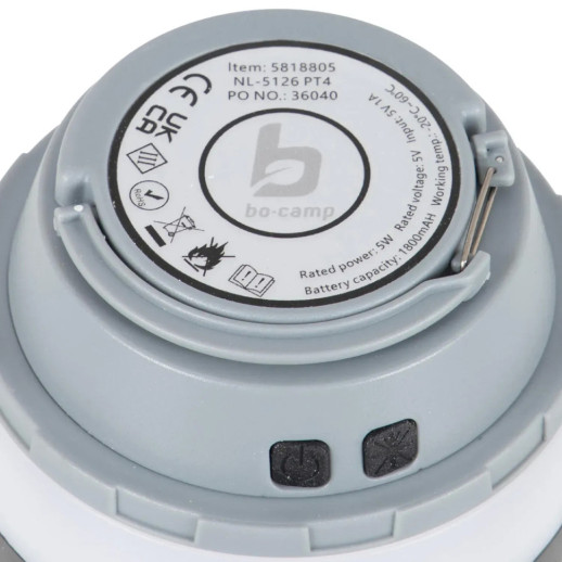 Фонарь-истребитель насекомых Bo-Camp Atom WP Rechargable 200 Lumen Grey/Black (5818805)