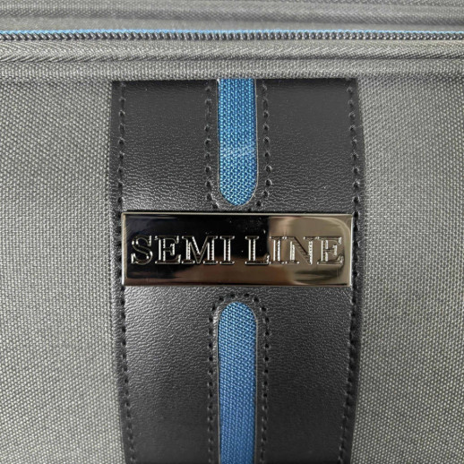 Чемодан Semi Line 28" (L) Dark Brown/Blue Line (T5736-3)