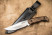 Нож Kizlyar Supreme Caspian сатин, сталь AUS8, кожаный чехол