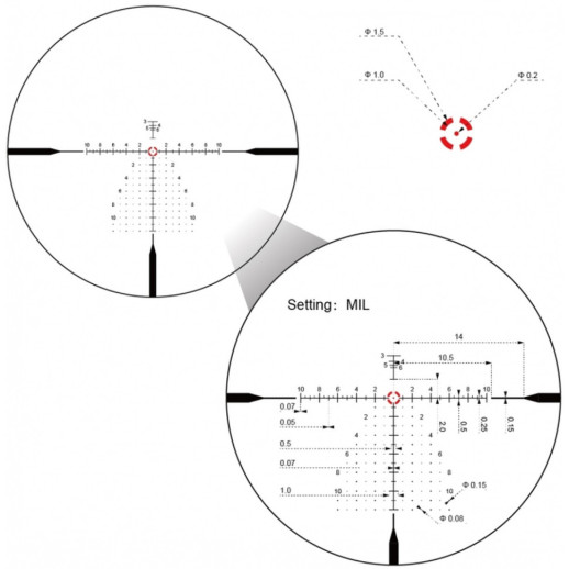 Прицел оптический Vector Optics Continental X10 1-10x28 (34 мм) ED FFP illum. VET-CTR FDE