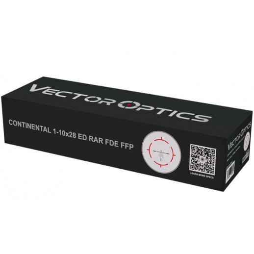 Прицел оптический Vector Optics Continental X10 1-10x28 (34 мм) ED FFP illum. VET-CTR FDE