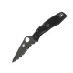 Нож Spyderco Pacific Salt Black Blade , полусеррейтор C91SBBK
