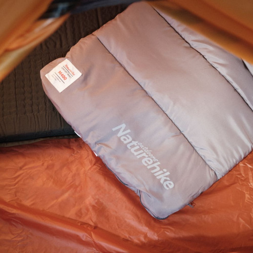 Спальник с капюшоном Naturehike M400 NH20MSD02, (1°C), левый, серый