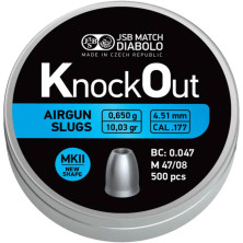 Пули пневматические JSB KnockOut Slugs MK II, 4,51 мм 0.650 гр, 500 шт/уп