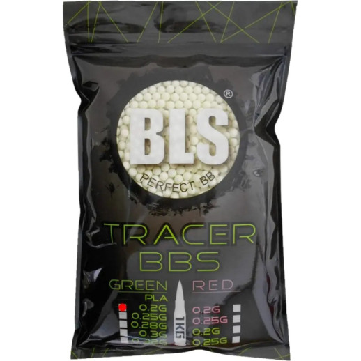 Страйкбольные шарики BLS Bio-Tracer Green 6 мм 0,20 г 2000 шт