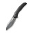 Нож складной туристический Weknife Ignio Mystery Box (8.39 см) Damasteel (Hakkapella) / 6AL4V Titanium черный