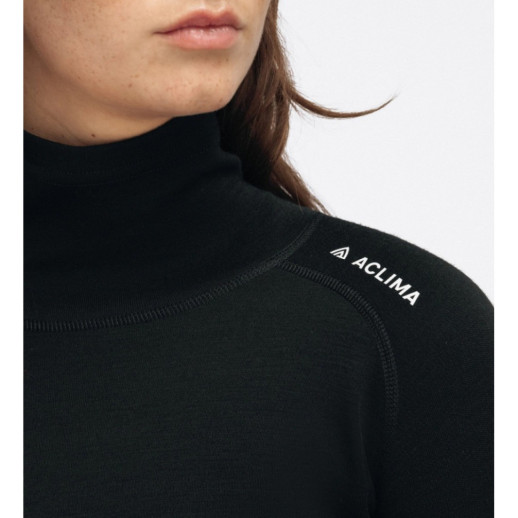 Термокофта жен. Aclima WarmWool 200 Roll Neck W's Jet Black S