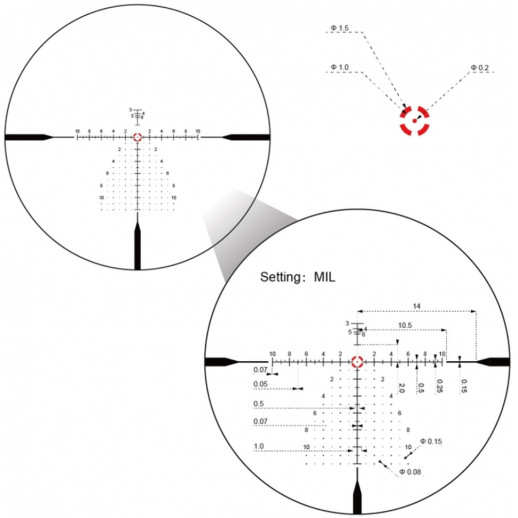 Прицел оптический Vector Optics Continental X10 1-10x28 (34 мм) ED FFP illum. VET-RAR 2