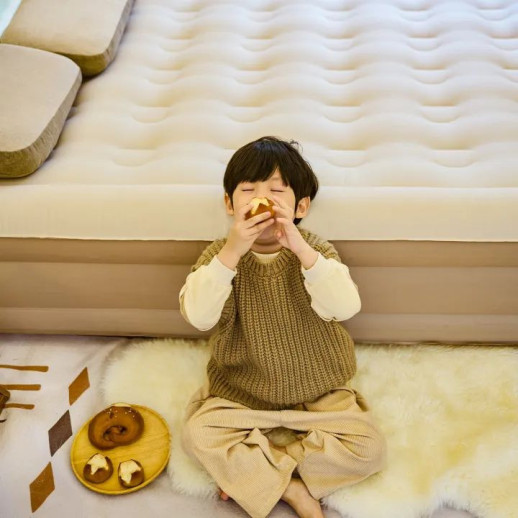 Матрас надувной одинарный Naturehike CNH22DZ015, со встроенной помпой