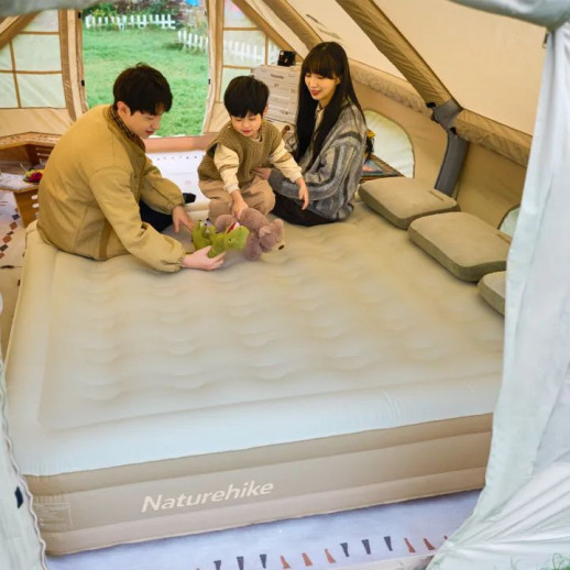 Матрас надувной одинарный Naturehike CNH22DZ015, со встроенной помпой