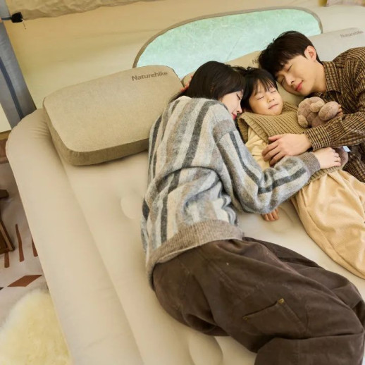 Матрас надувной одинарный Naturehike CNH22DZ015, со встроенной помпой