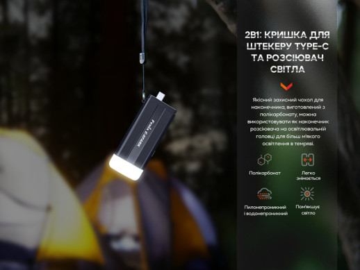 Фонарь ручной Fenix E-SPARK (без колпачка портов)