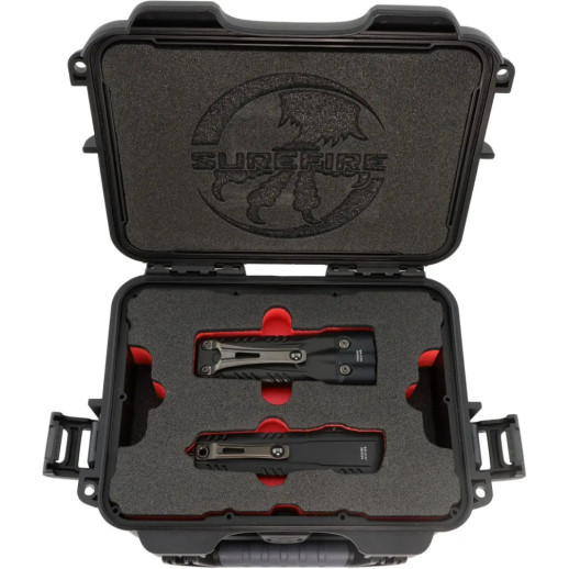 Набор Microtech Surefire Luminary D/E - Stiletto Pro II Collaboration Zero Blade Play DLC Stonewash Full Serrated