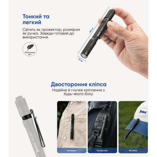 Фонарь Wuben PL01, зеленый