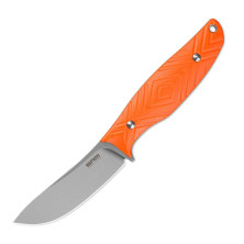 Нож с чехлом туристический SRM Fossa 605T-GJ, (8.8 см) 14C28N / G10 оранжевый