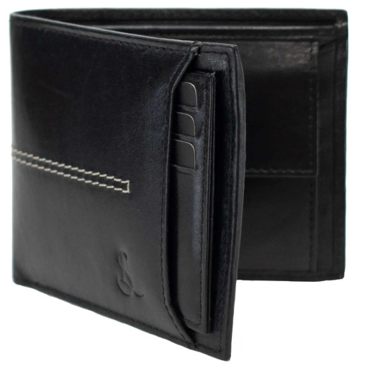 Портмоне мужское кожаное Semi Line RFID Black (P8267-0)