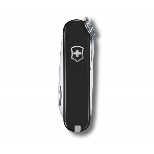 Нож-брелок Victorinox Classic SD Colors, Dark Illusion, Gift Box (0.6223.3G) 7 функций, 58 мм, чёрный