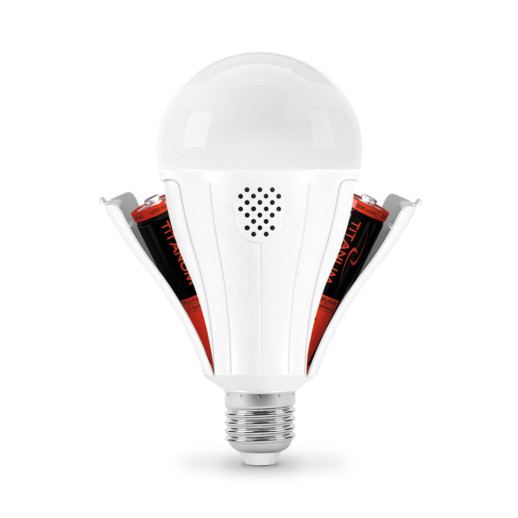 LED лампа аккумуляторная TITANUM A80 12W E27 4000K 230V