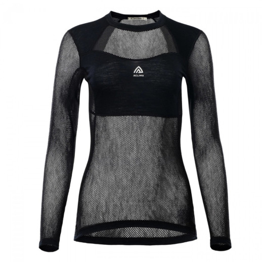 Термокофта жен. Aclima WoolNet Light Crewneck W's Jet Black L