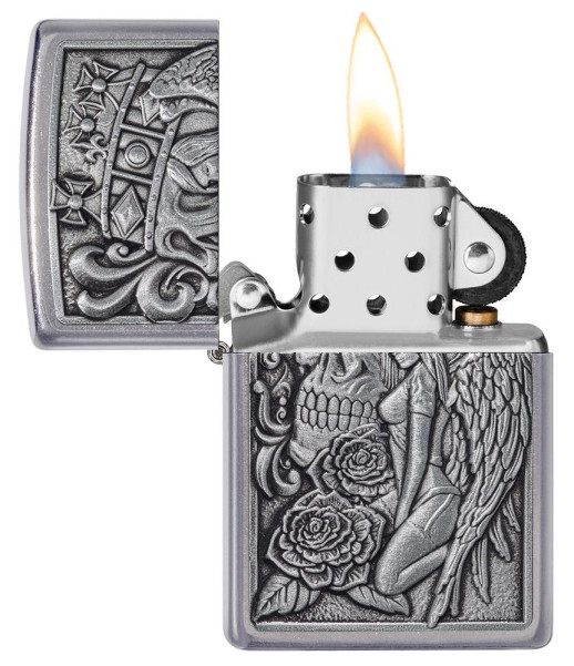 Зажигалка Zippo 207 Skull And Angel Emblem (49442)