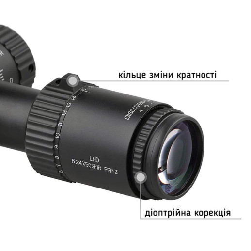 Прицел Discovery Optics LHD 6-24X50SFIR FFP-Z MRAD Reticle 30mm подсветка (230105)