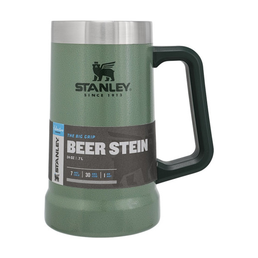 Термокружка пивная Stanley Adventure Stein Hammertone Green 0.7 л