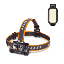 Фонарь налобный Fenix HM65R + Фонарь универсальный Fenix E-LITE (вскрытая упаковка)