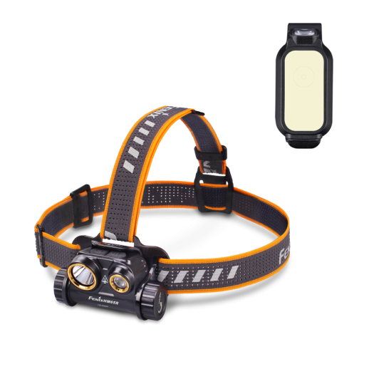Фонарь налобный Fenix HM65R + Фонарь универсальный Fenix E-LITE (вскрытая упаковка)