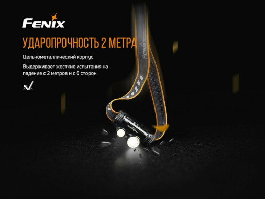 Фонарь налобный Fenix HM65R + Фонарь универсальный Fenix E-LITE (вскрытая упаковка)