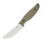 Нож с чехлом туристический SRM Fossa 605T-MP, (8.8 см) 14C28N / Micarta зеленый