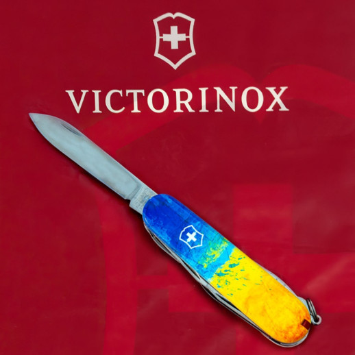 Нож Climber Ukraine 91мм/14функ/Желто-синий рисунок