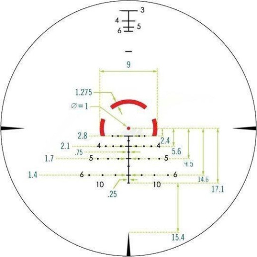 Прицел оптический Vortex Strike Eagle 1-8x24 сетка AR-BDC3 c подсветкой