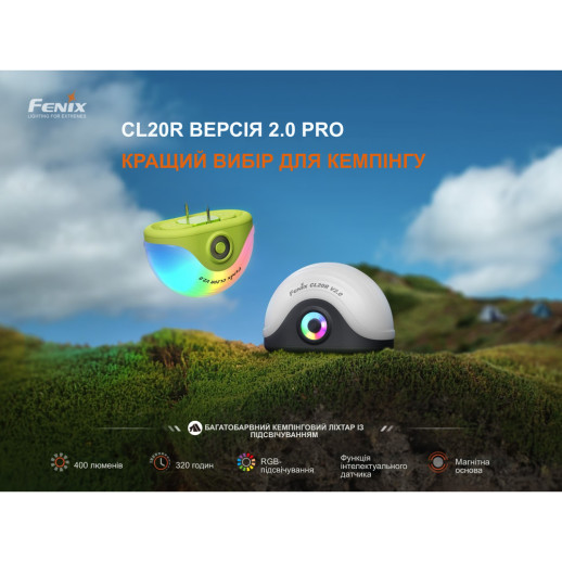 Фонарь кемпинговый Fenix CL20R Pro, черный