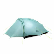 Палатка сверхлегкая двухместная с футпринтом Naturehike Shared 2 NH20ZP091, 20D, голубой (поврежденная упаковка)