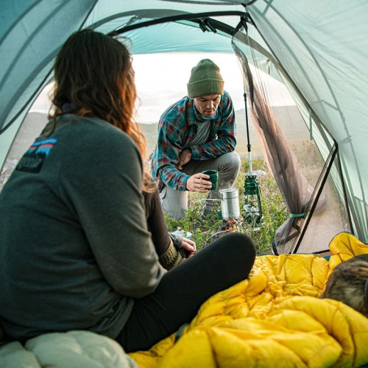Палатка сверхлегкая двухместная с футпринтом Naturehike Shared 2 NH20ZP091, 20D, голубой (поврежденная упаковка)