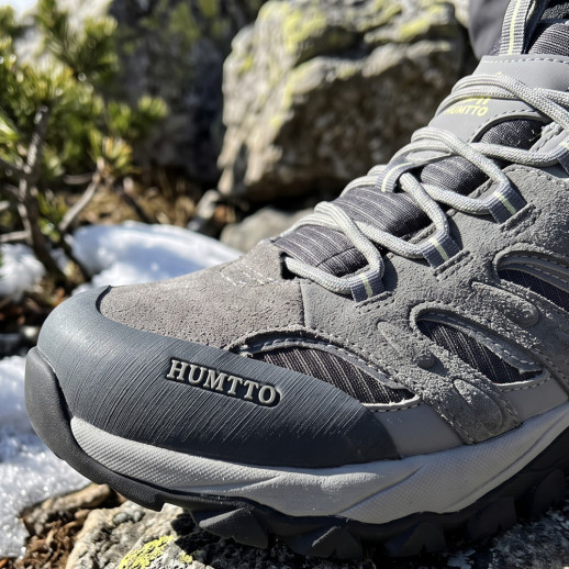 Кроссовки мужские треккинговые Humtto Crag 150564A-4 натуральная кожа светло-серые 44