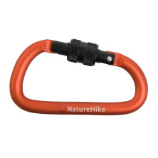 Карабин Naturehike D-type NH15A005-H, 6 см, оранжевый (поврежденная упаковка)