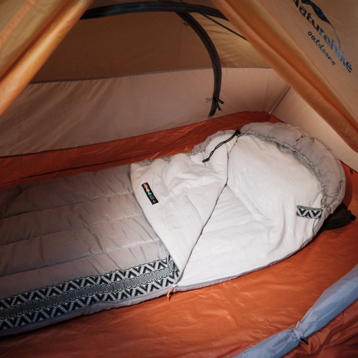 Спальник с капюшоном Naturehike L250 NH21MSD07, (9°C), левый, серый