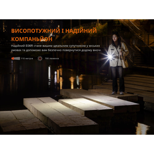 Фонарь наключный Fenix E06R, белый | Лимитированная серия